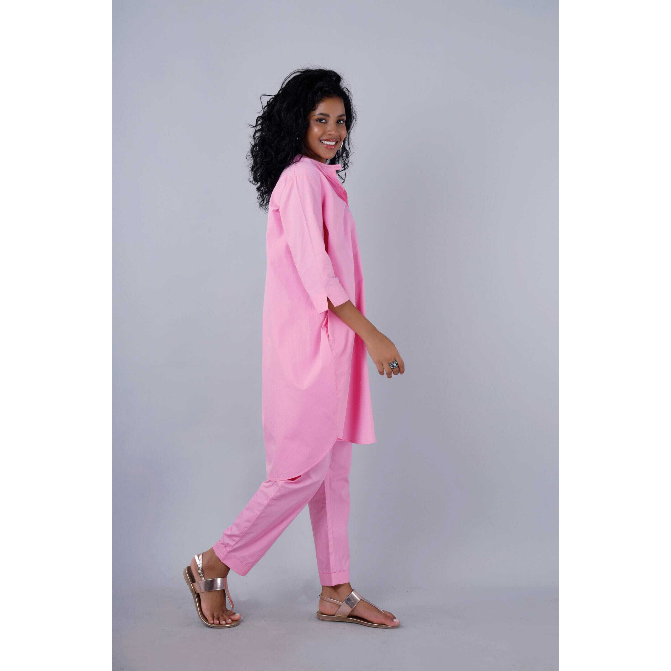 Malibu Co-ord Set (Size L, Color Pink)