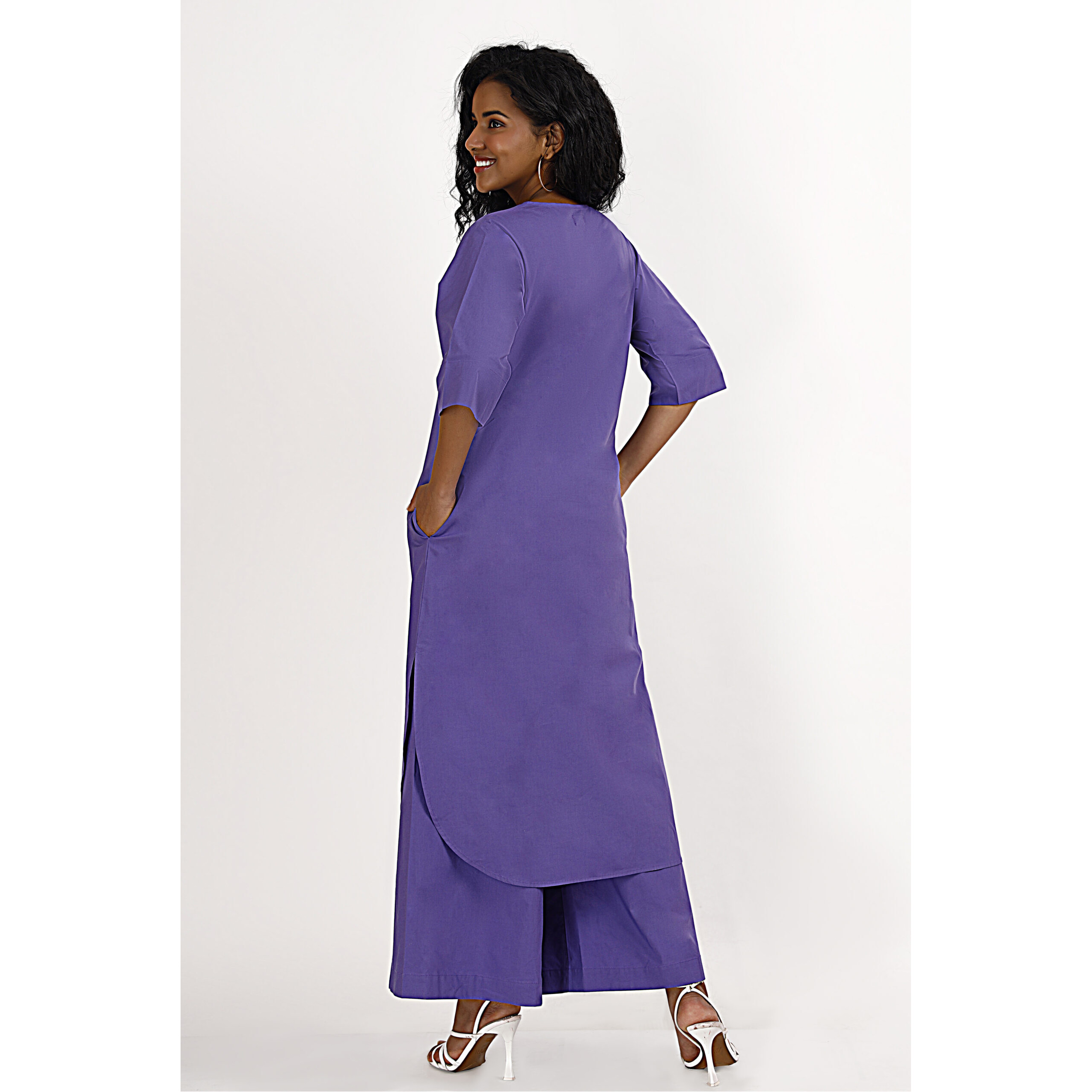 Zoya Co-ord Set (Size L, Color Purple)