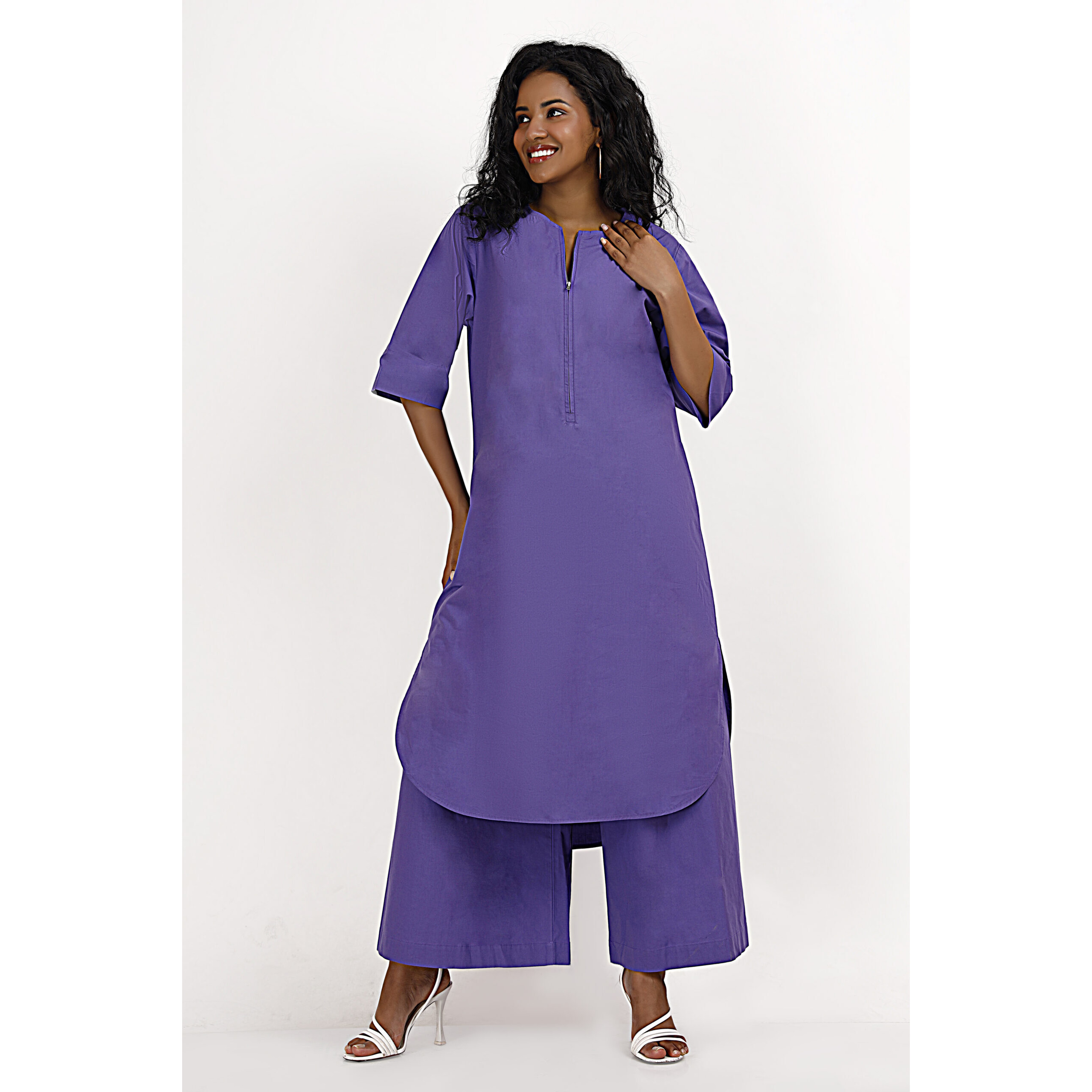 Zoya Co-ord Set (Size XL, Color Purple)