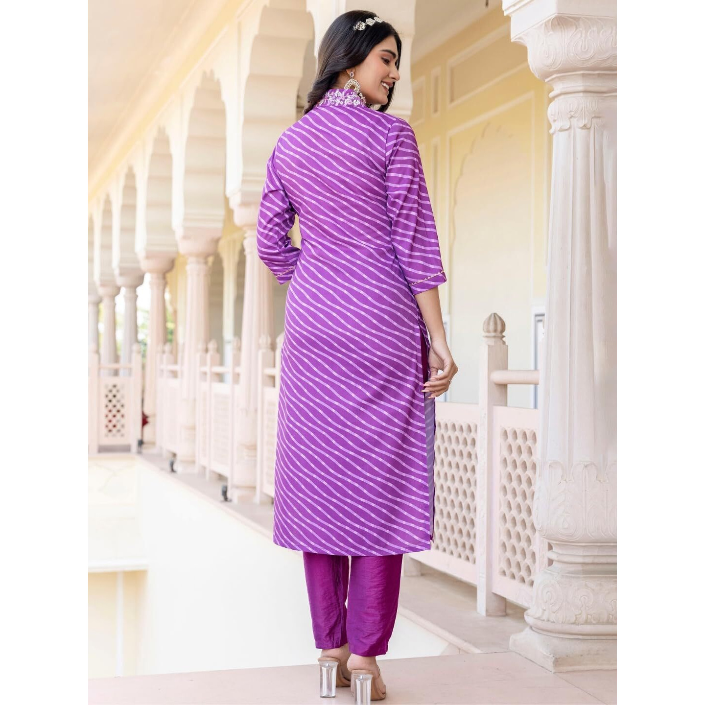 Navlik Women's Muslin Embroidered Straight Kurta with Pant and Dupatta Sets (M-Shreevalli) (Size Medium, Color Rani)