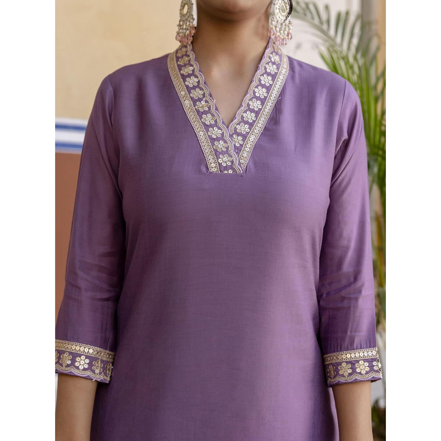Navlik Women's Viscose Silk Embroidered Straight Kurta with Pant And Dupatta Sets (NK-586)