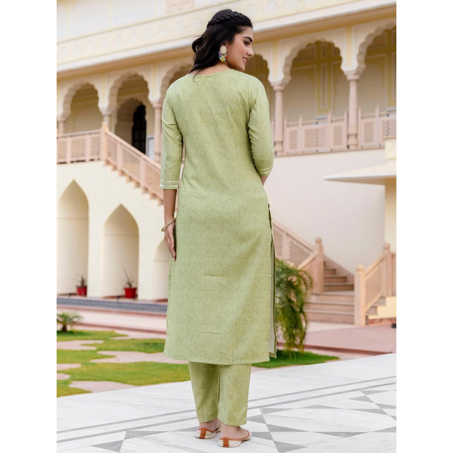 Navlik Women's Rayon Embroidered Straight Kurta with Pant and Dupatta Sets (NK-677)
