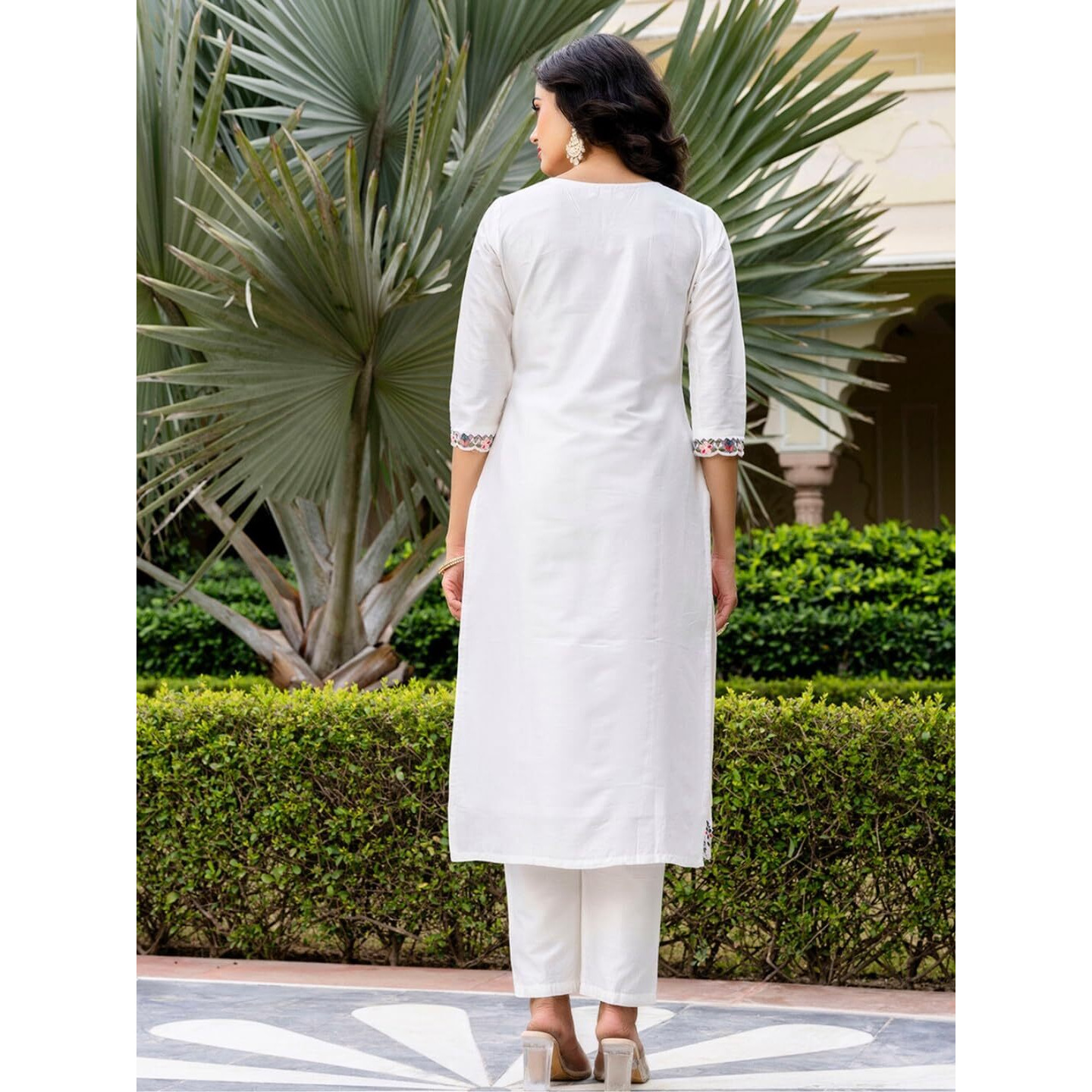 Navlik Women's Viscose Embroidered Straight Kurta with and Dupatta Sets (NK-680)
