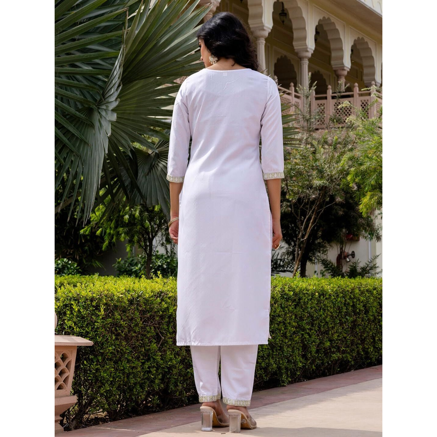 Navlik Women's Viscose Embroidered Straight Kurta with Pant and Dupatta Sets (NK-685)