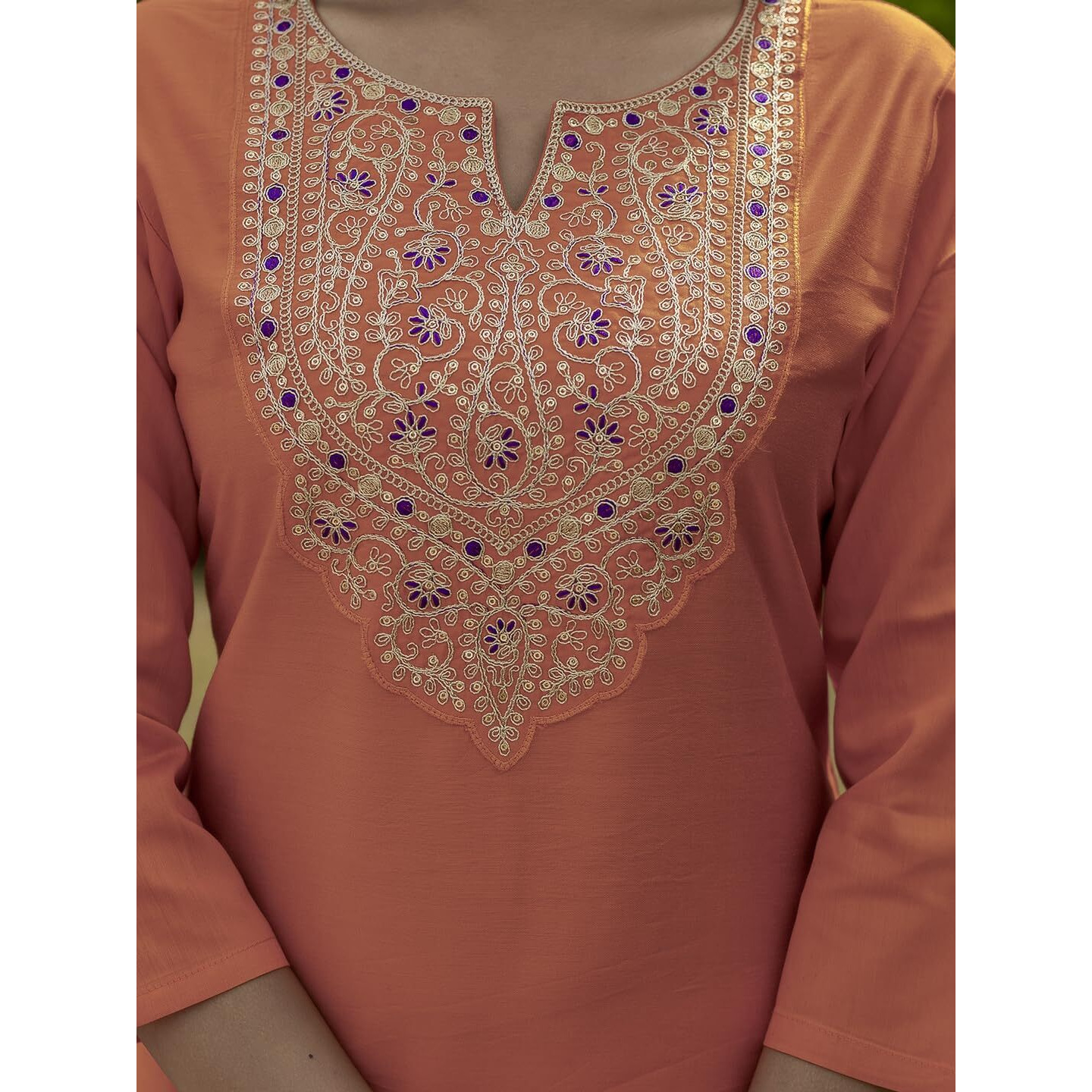 Navlik Women's Rayon Embroidered Straight Kurta with Pant And Dupatta Sets (NK-700)
