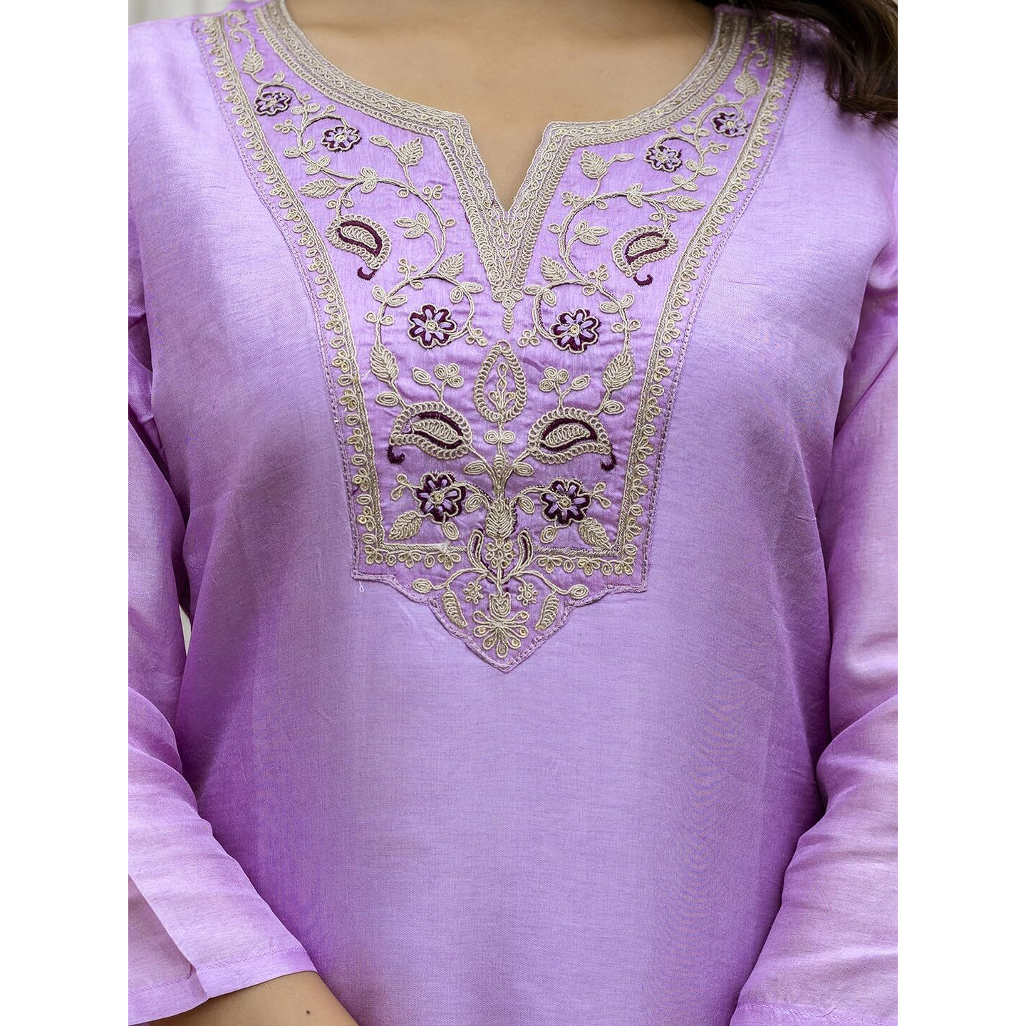 Navlik Women's Rayon Embroidered Straight Kurta with Pant and Dupatta Sets (NK-701)