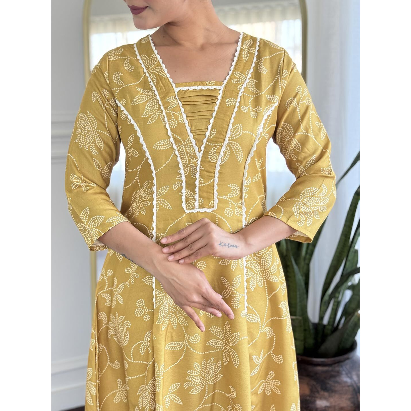 Navlik Women's Rayon Printed A-Line Kurta with Pant and Dupatta Sets (NK-723)
