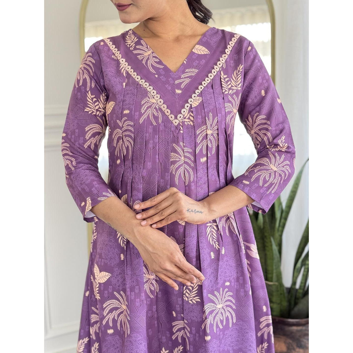 Navlik Women's Rayon Printed A-Line Kurta with Pant and Dupatta Sets (NK-730)