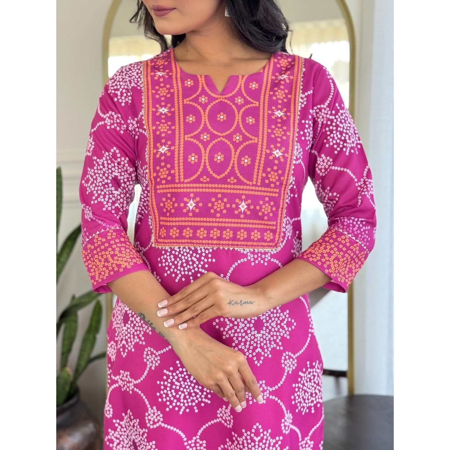 Navlik Women's Rayon Printed Straight Kurta with Pant and Dupatta Sets (NK-737)