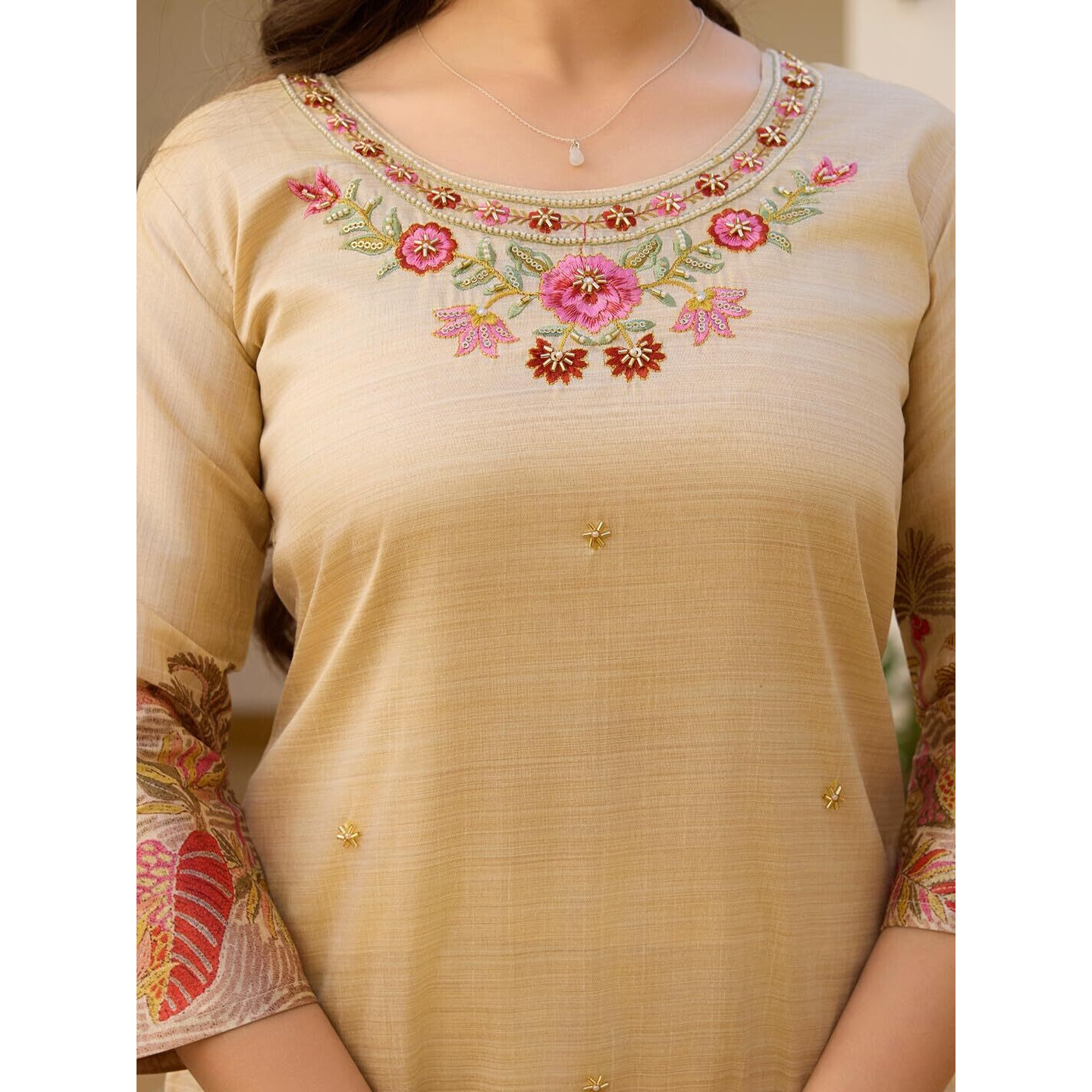 Navlik Women's Viscose Silk Embroidered Straight Kurta with Pant and Dupatta Sets (NK-MV-22)
