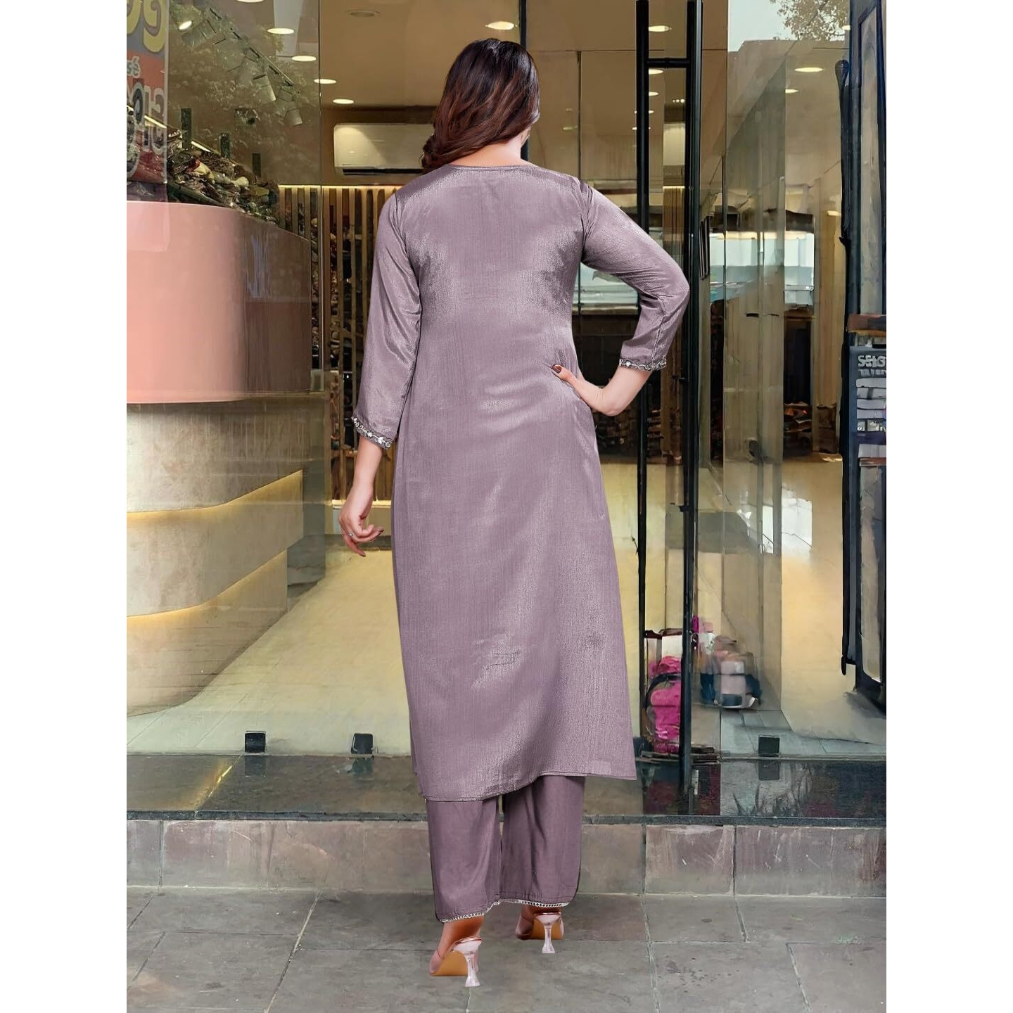 Women's Viscose Embroidered Flared Kurta with Pant And Dupatta Sets (S-Ayushi)
