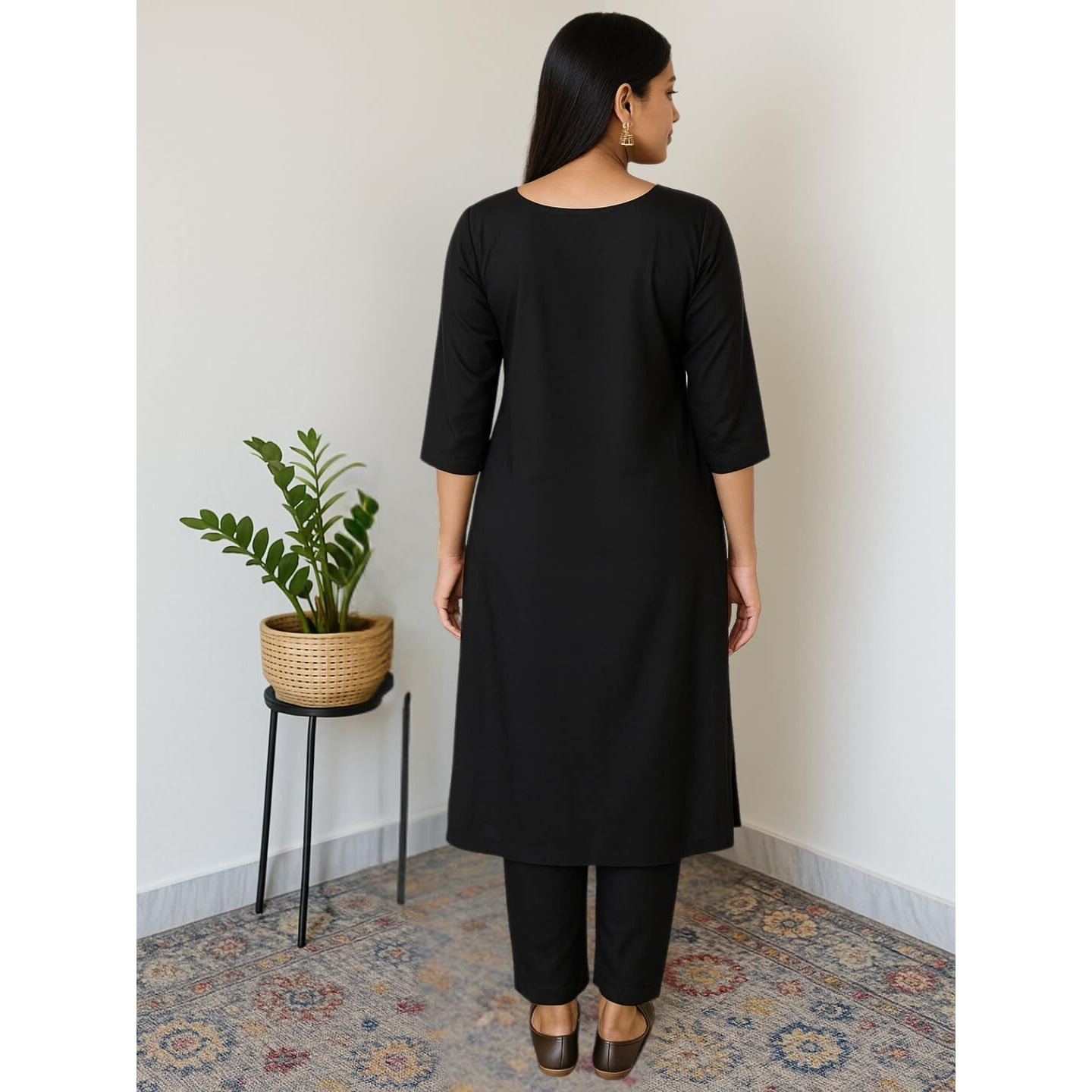 Navlik Women's Silk Embroidered Straight Kurta with Pant and Dupatta Sets (NK-S-Tara)