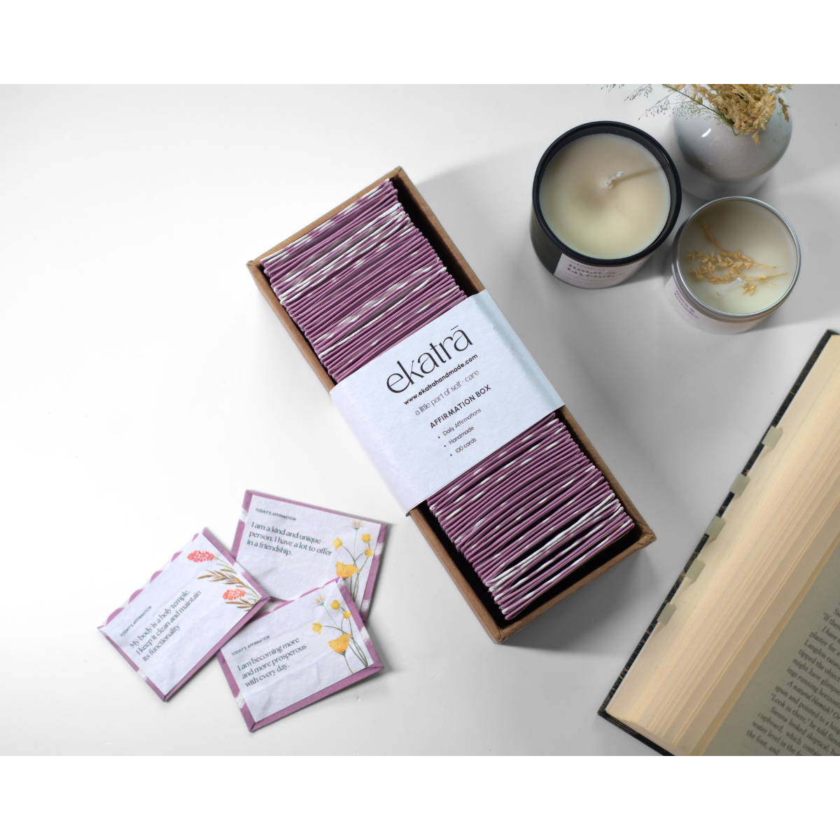Affirmation Box - Daily ritual by Ekatra | Wellbeing and Happiness