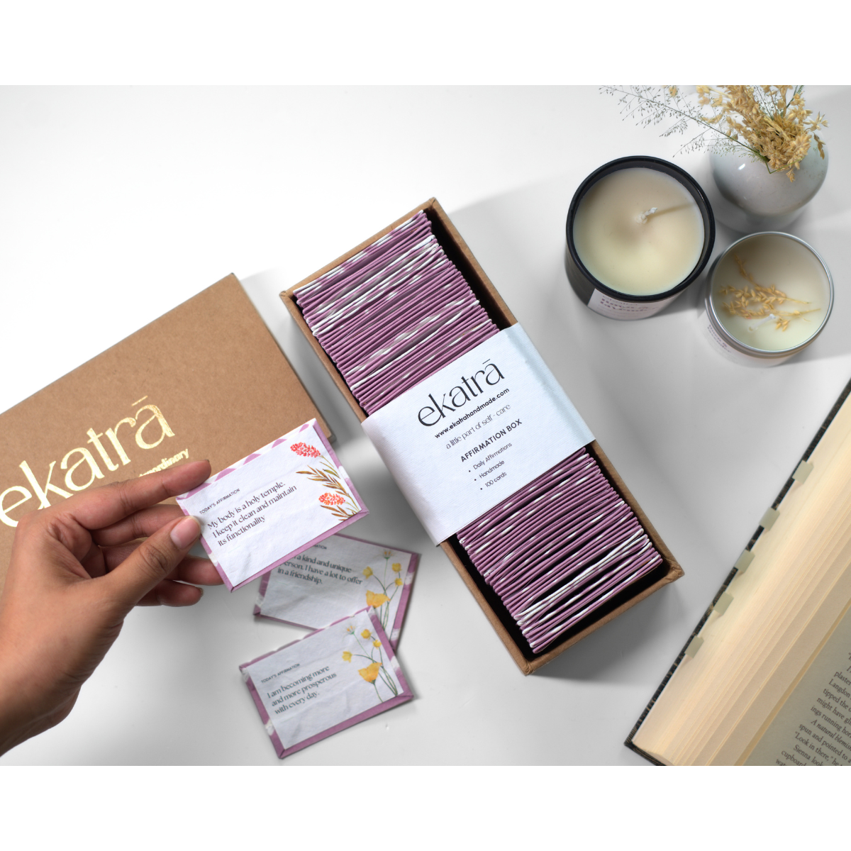 Affirmation Box - Daily ritual by Ekatra | Wellbeing and Happiness