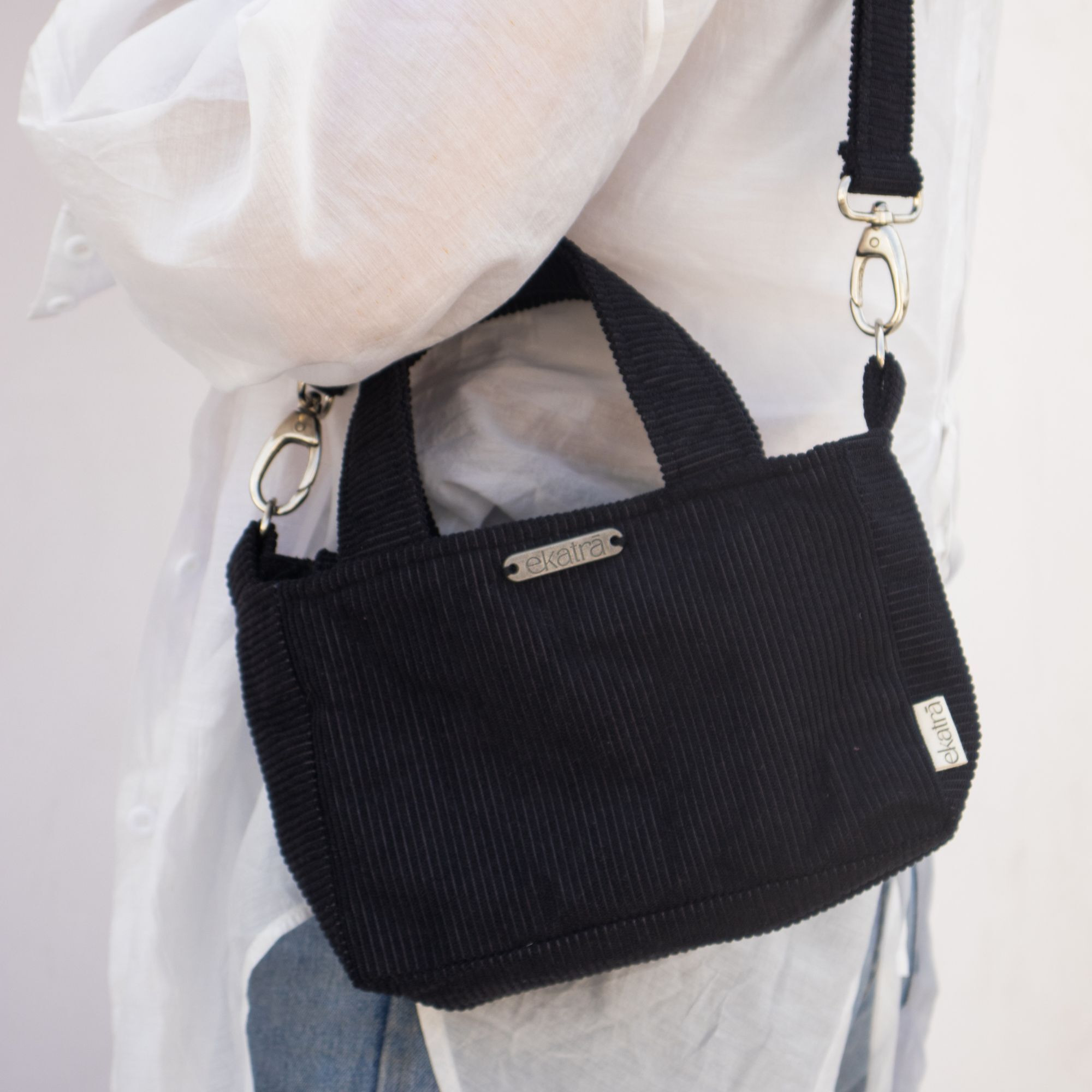 Corduroy Mini Tote - Coal