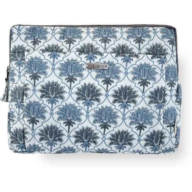 Cotton Laptop Sleeve/Cover - Lotus - 13 inches