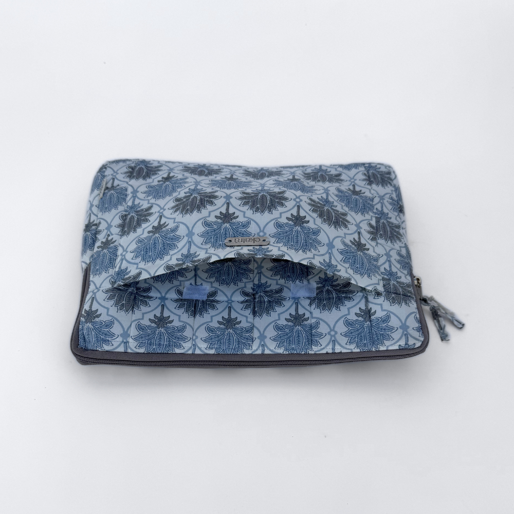 Cotton Laptop Sleeve/Cover - Lotus - 13 inches