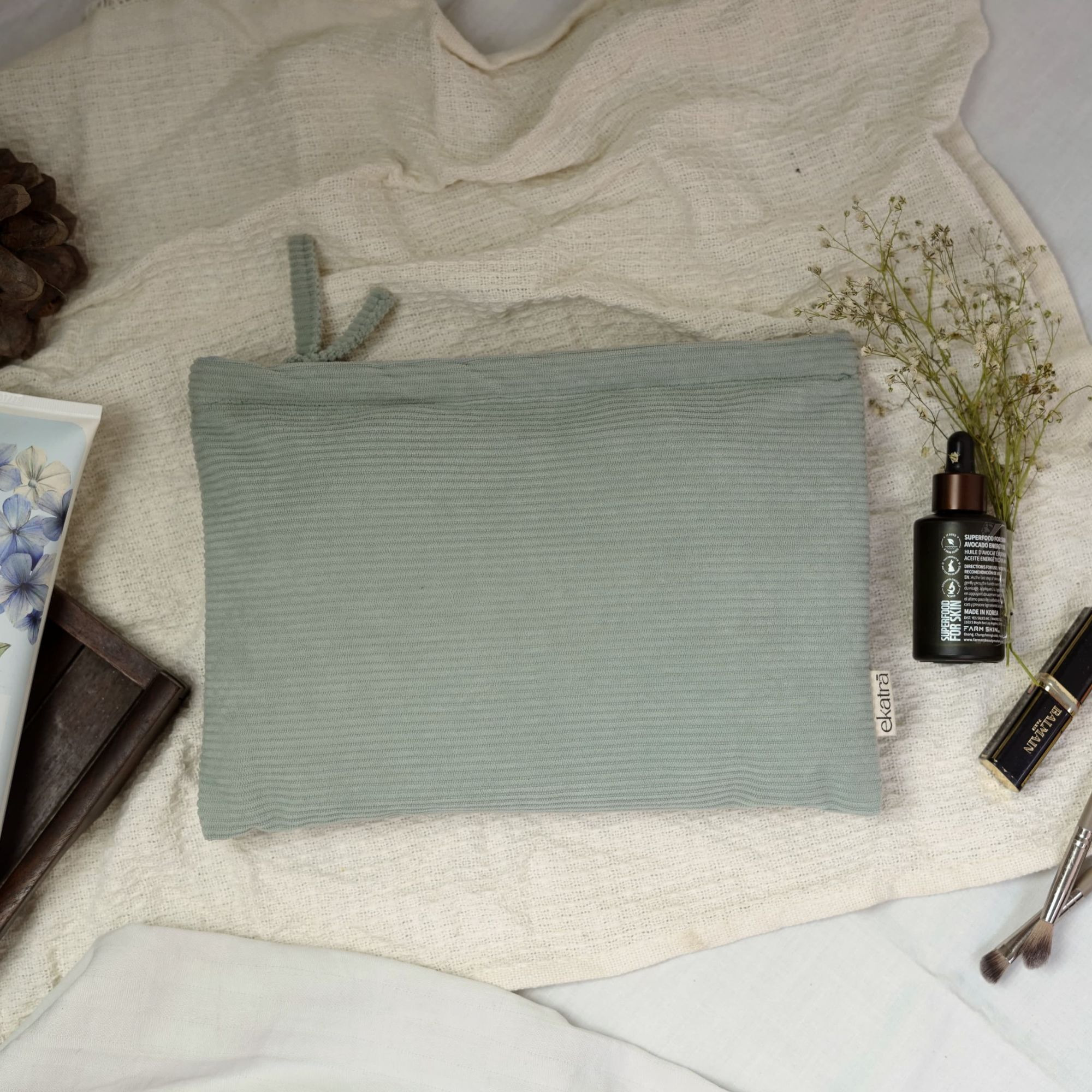 Courdroy Pouch - Sage