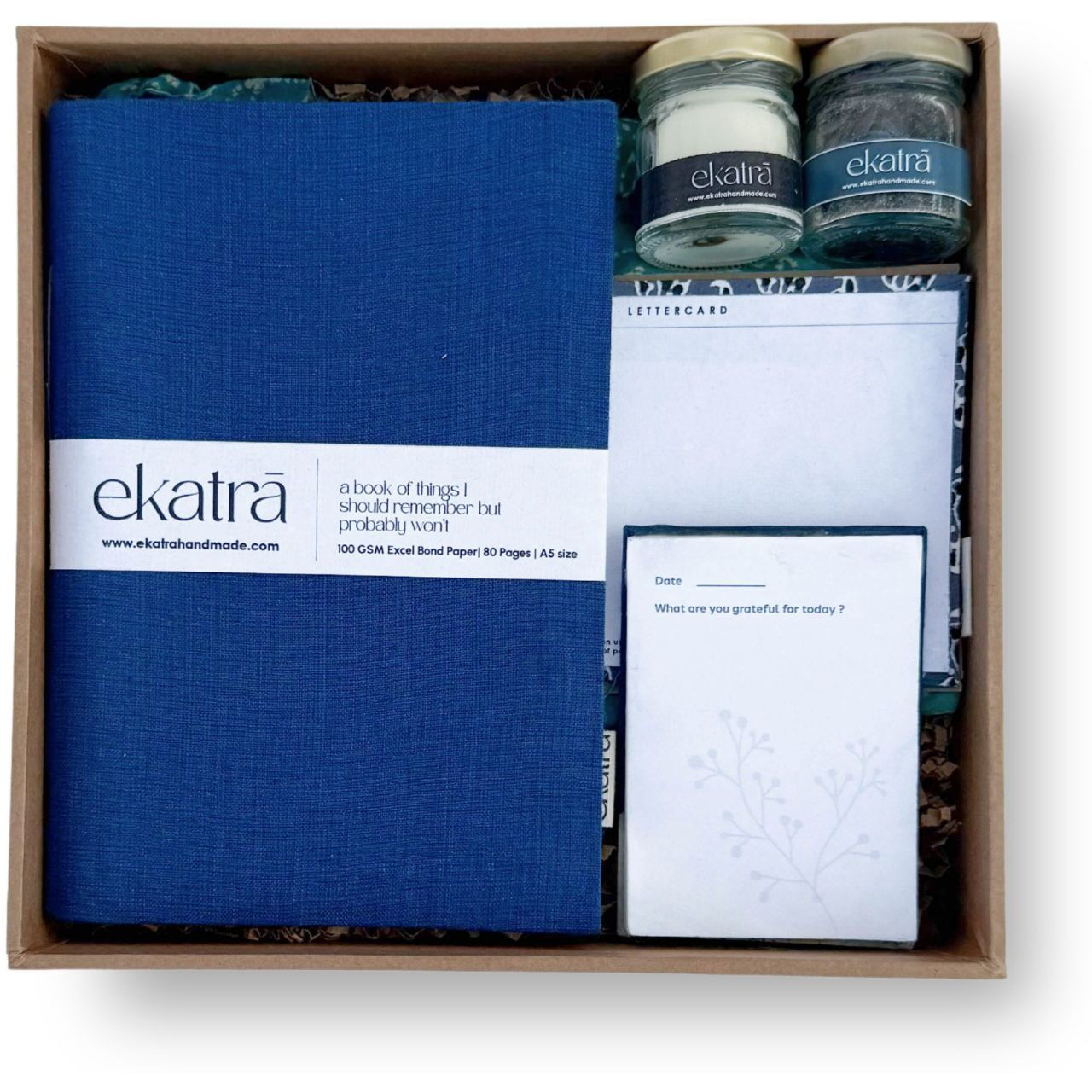 Sustainableratitude Hamper by Ekatra - Blue Solid