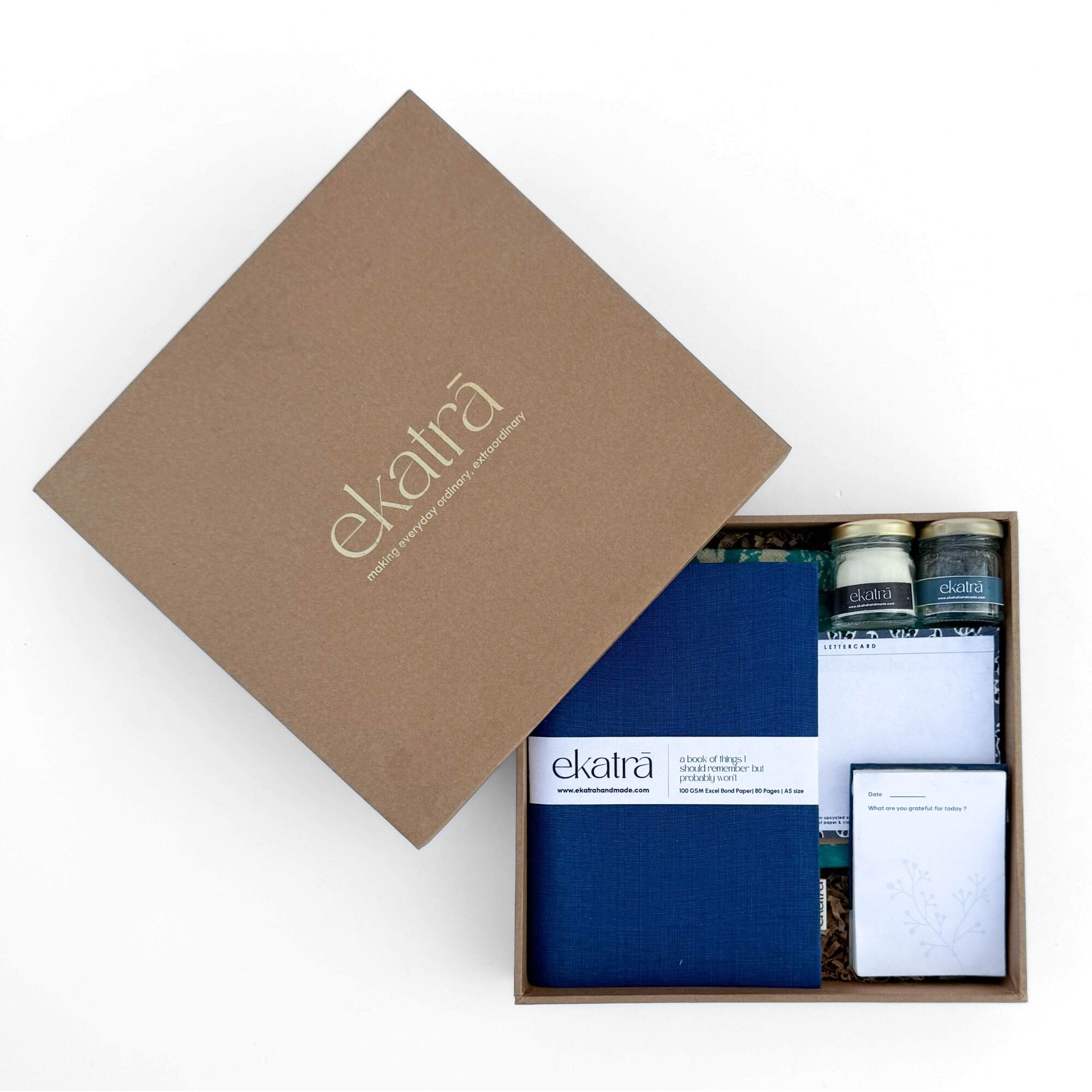 Sustainableratitude Hamper by Ekatra - Blue Solid