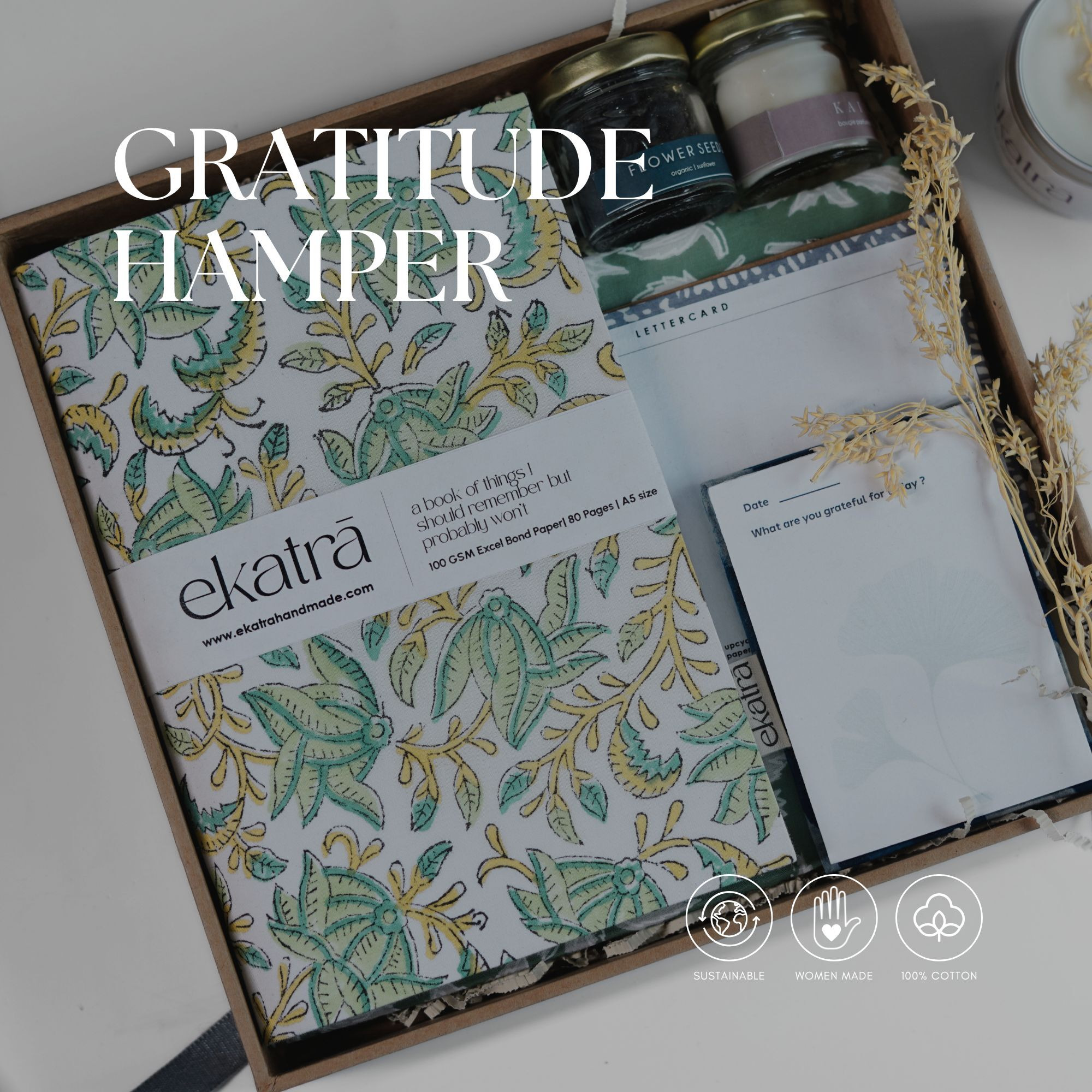 Sustainableratitude Hamper by Ekatra -Reen Leaf floral