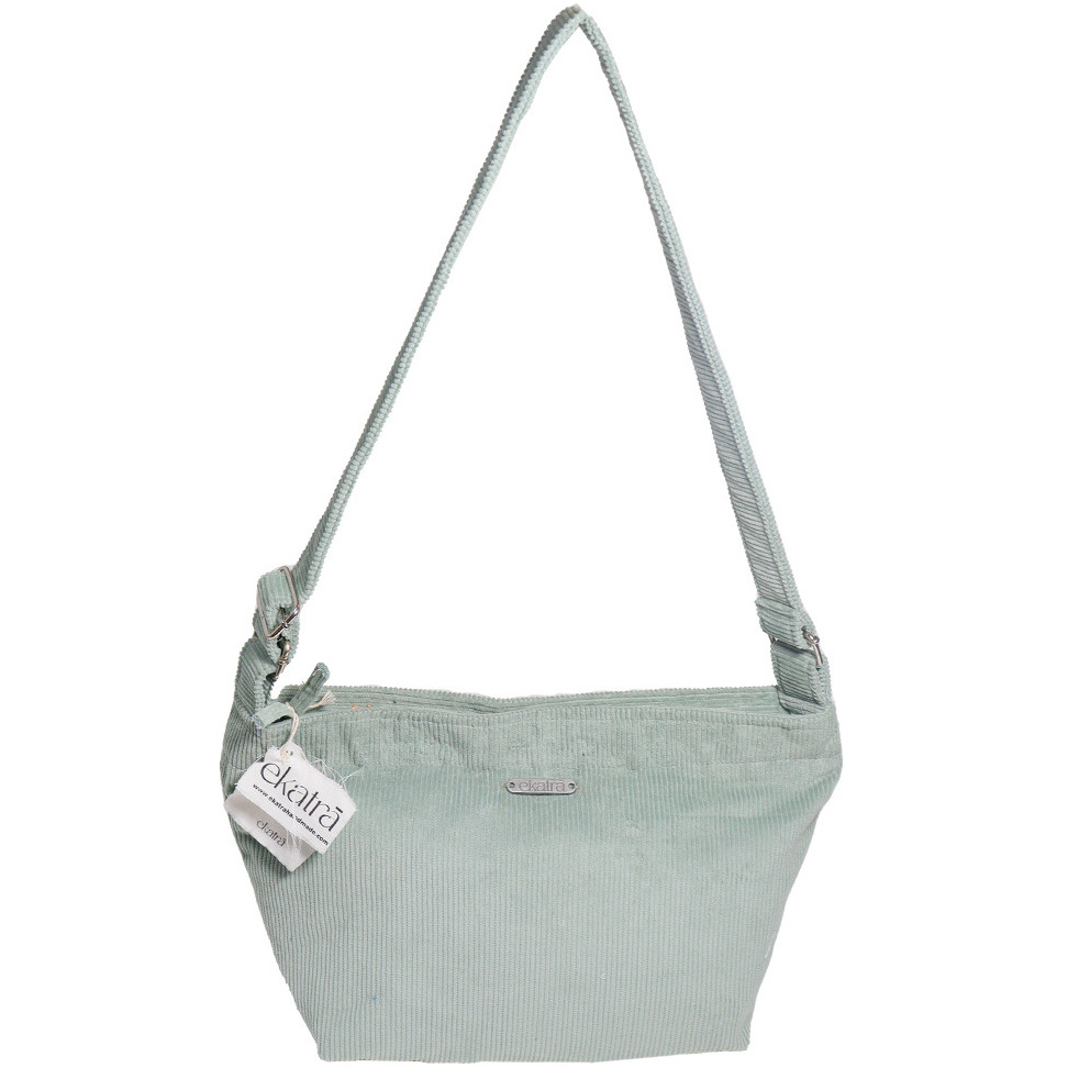 Minimalist Corduroy Sling Bag -Sage