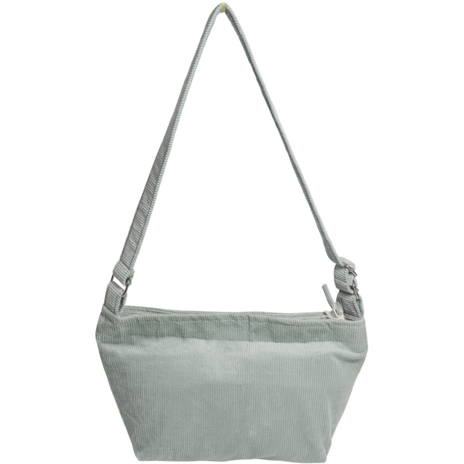 Minimalist Corduroy Sling Bag -Sage