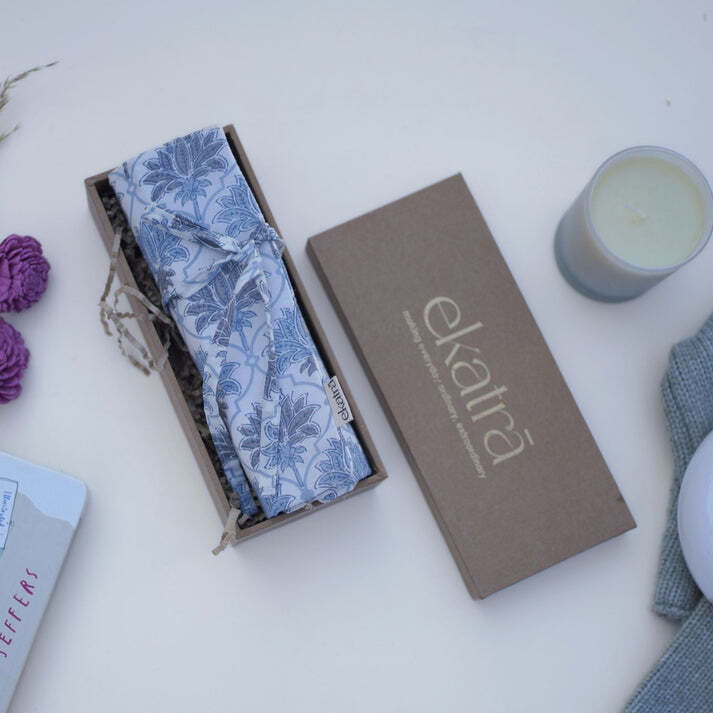 Roll Up Case -Blue Lotus