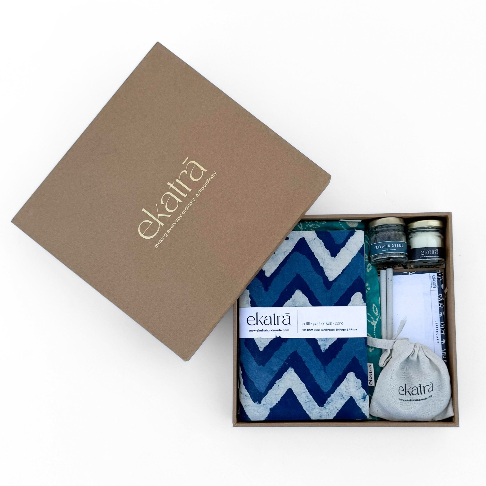 Sustainable Thoughtful Hamper by Ekatra - Indigo Chevron