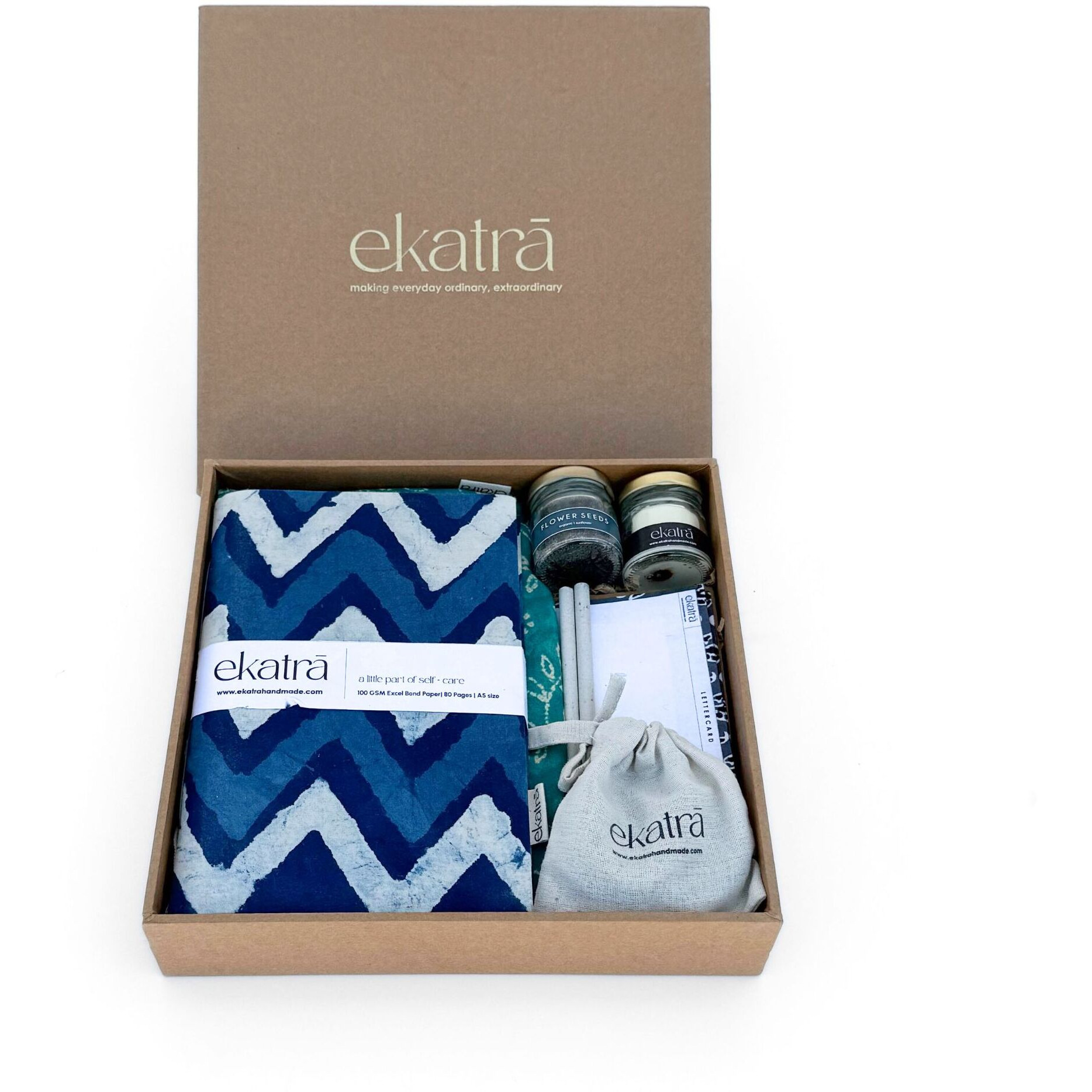 Sustainable Thoughtful Hamper by Ekatra - Indigo Chevron