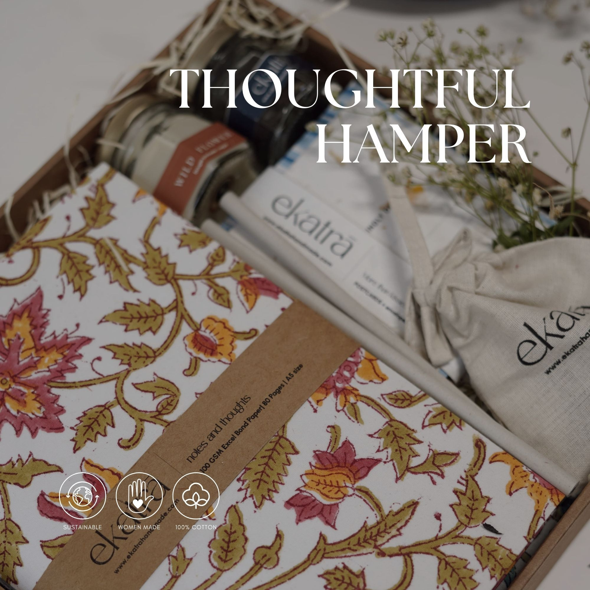 Sustainable Thoughtful Hamper by Ekatra - Indigo Chevron