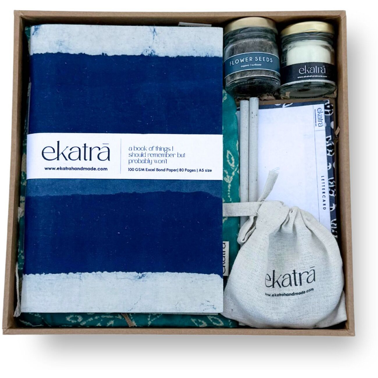 Sustainable Thoughtful Hamper by Ekatra - Indigo Stripes