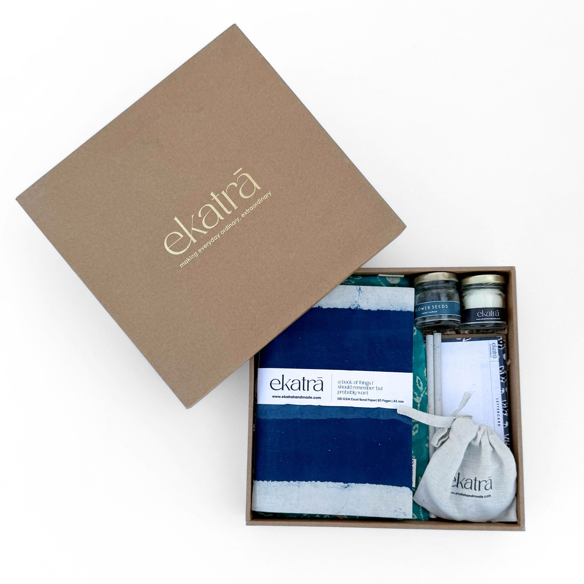 Sustainable Thoughtful Hamper by Ekatra - Indigo Stripes