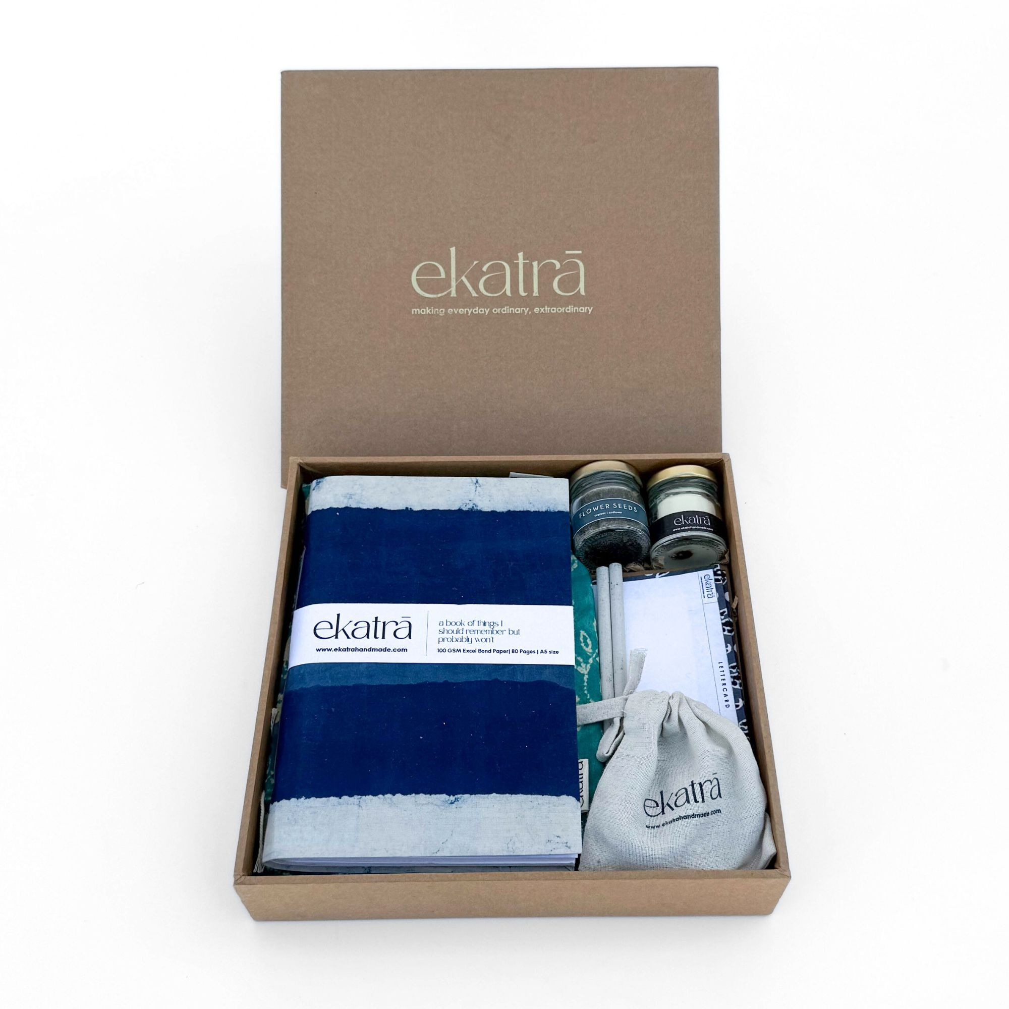 Sustainable Thoughtful Hamper by Ekatra - Indigo Stripes