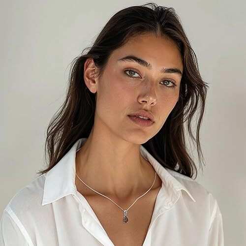 925 Sterling Silver Black Opal Necklace  October Birthstone Jewelry for Women  Minimalist Silver Chain with Black Opal Teardrop Pendant  Elegant Gift for Women
