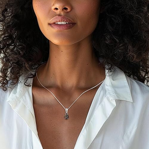 925 Sterling Silver Black Opal Necklace  October Birthstone Jewelry for Women  Minimalist Silver Chain with Black Opal Teardrop Pendant  Elegant Gift for Women
