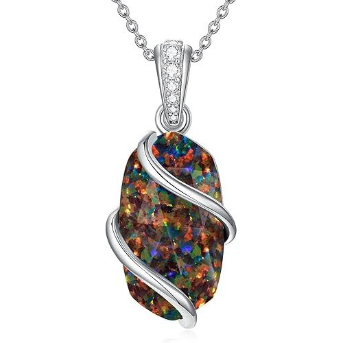 925 Sterling Silver Dainty Black Gemstone Pendant Fine Jewelry Birthday Christmas Gifts for Women Her