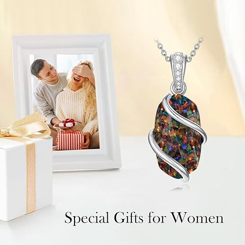 925 Sterling Silver Dainty Black Gemstone Pendant Fine Jewelry Birthday Christmas Gifts for Women Her