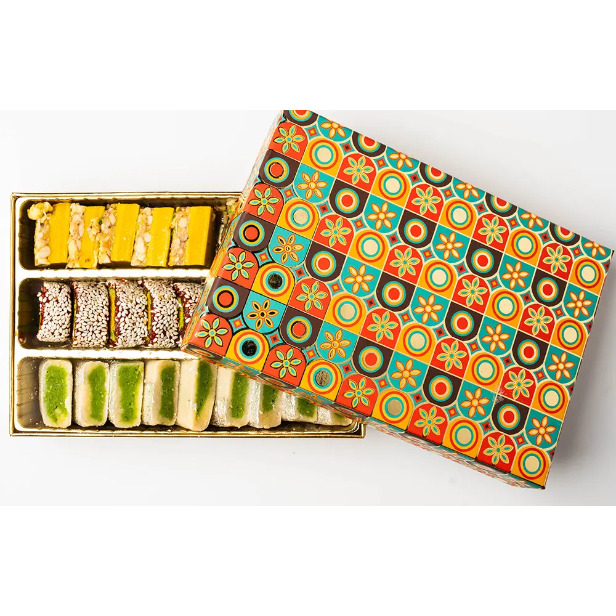 Raksha Bandhan Mithaas Mini Mithai Box - Rakhi Included