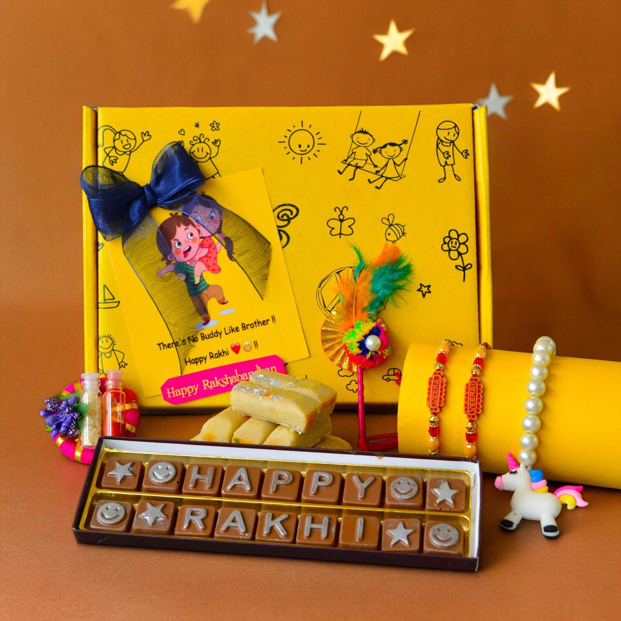 Raksha Bandhan Hamper for Kids - Includes Rakhi