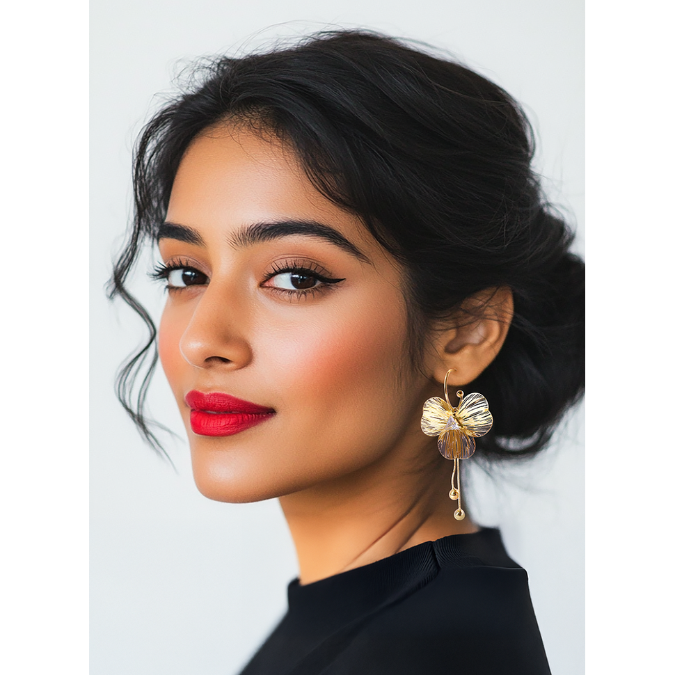 Golden Flower Dangle