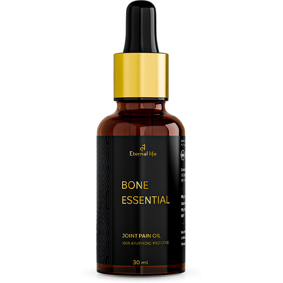Eternal Life Bone Essential Ayurvedic Oil for Joint & Muscle Pain Relief | Herbal Oil for Knees, Back, Neck & Shoulders | Natural Massage Oil for Flexibility, Relaxation & Soothing | 30ml