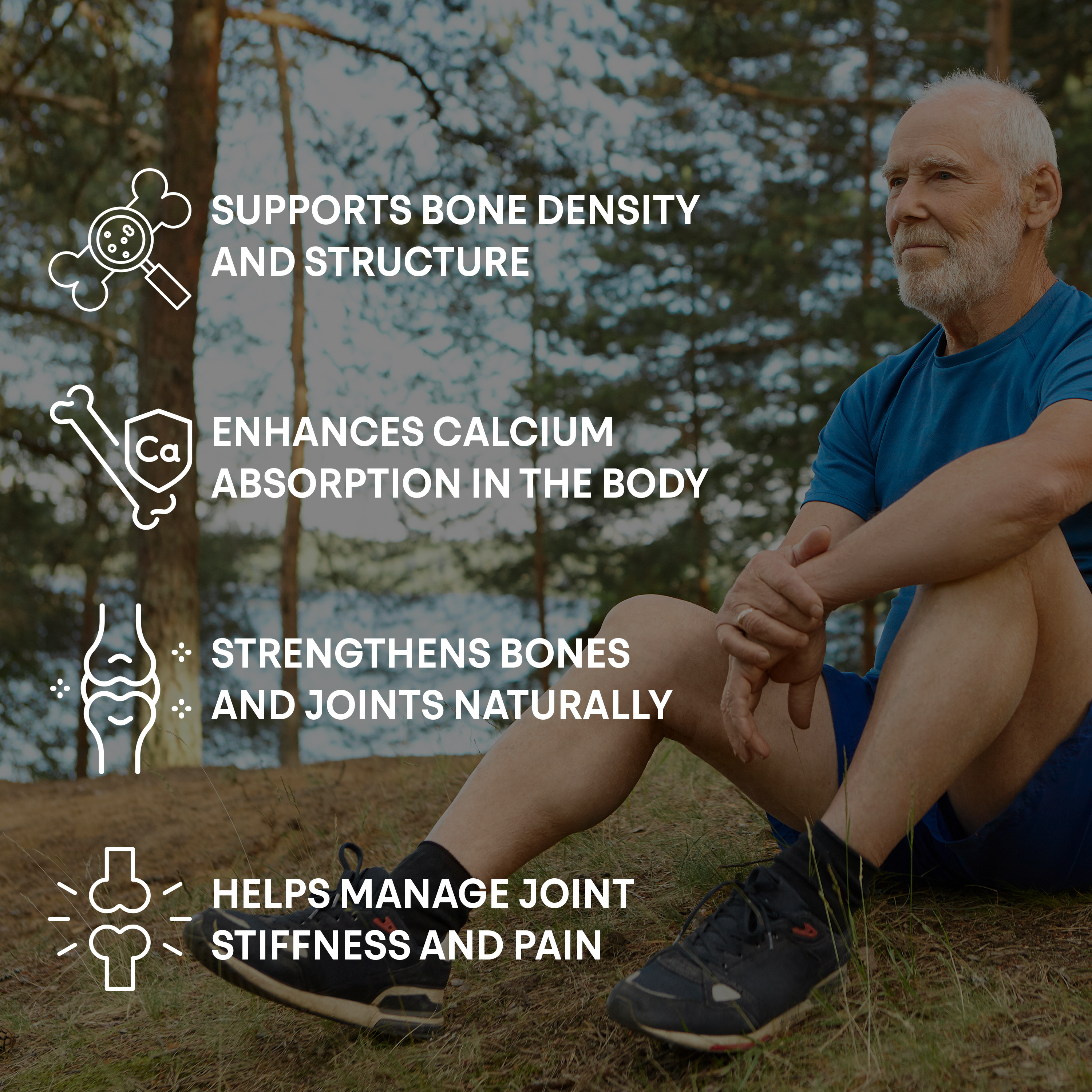 Eternal Life Bonex Care | Herbal Ayurvedic Supplement with Haridra for Joint Stiffness, Muscle Strength, Bone Support, Flexibility and Comfort | Natural Wellness Formula (Pack of 1, 30 Capsules)