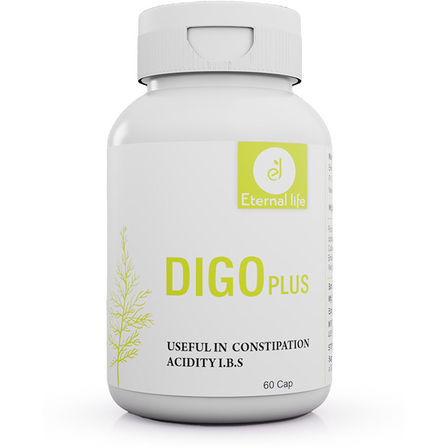 Eternal Life Digo Plus Ayurvedic Digestive Wellness Supplement | Herbal Support For Digestion, Intestinal Cleansing, Gastric Comfort, And Acidity Relief | Natural Formula | 60 Capsules