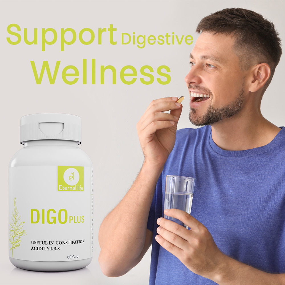 Eternal Life Digo Plus Ayurvedic Digestive Wellness Supplement | Herbal Support For Digestion, Intestinal Cleansing, Gastric Comfort, And Acidity Relief | Natural Formula | 60 Capsules