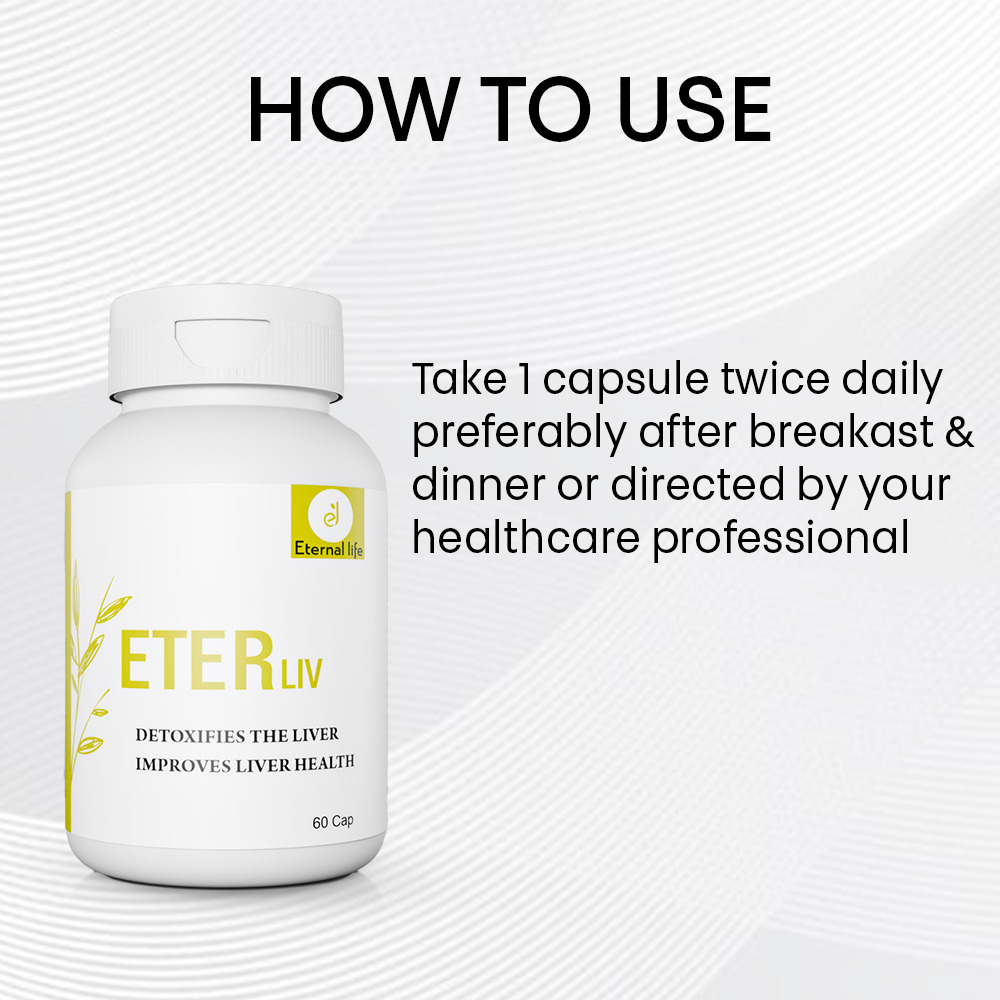 Eternal Life Eterliv Liver Detox Supplement | Liver Detox Supplement which supports Optimal Liver Health and Promotes Detox | 60 Cap