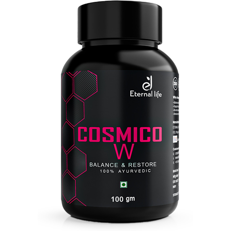 Eternal Life Cosmico W | Herbal Ayurvedic Energy Supplement for Women | 100 gm | Supports Healthy Hormone Levels, Reduces Stress, Boosts Libido & Energy | Enhances Focus, Endurance & Metabolism