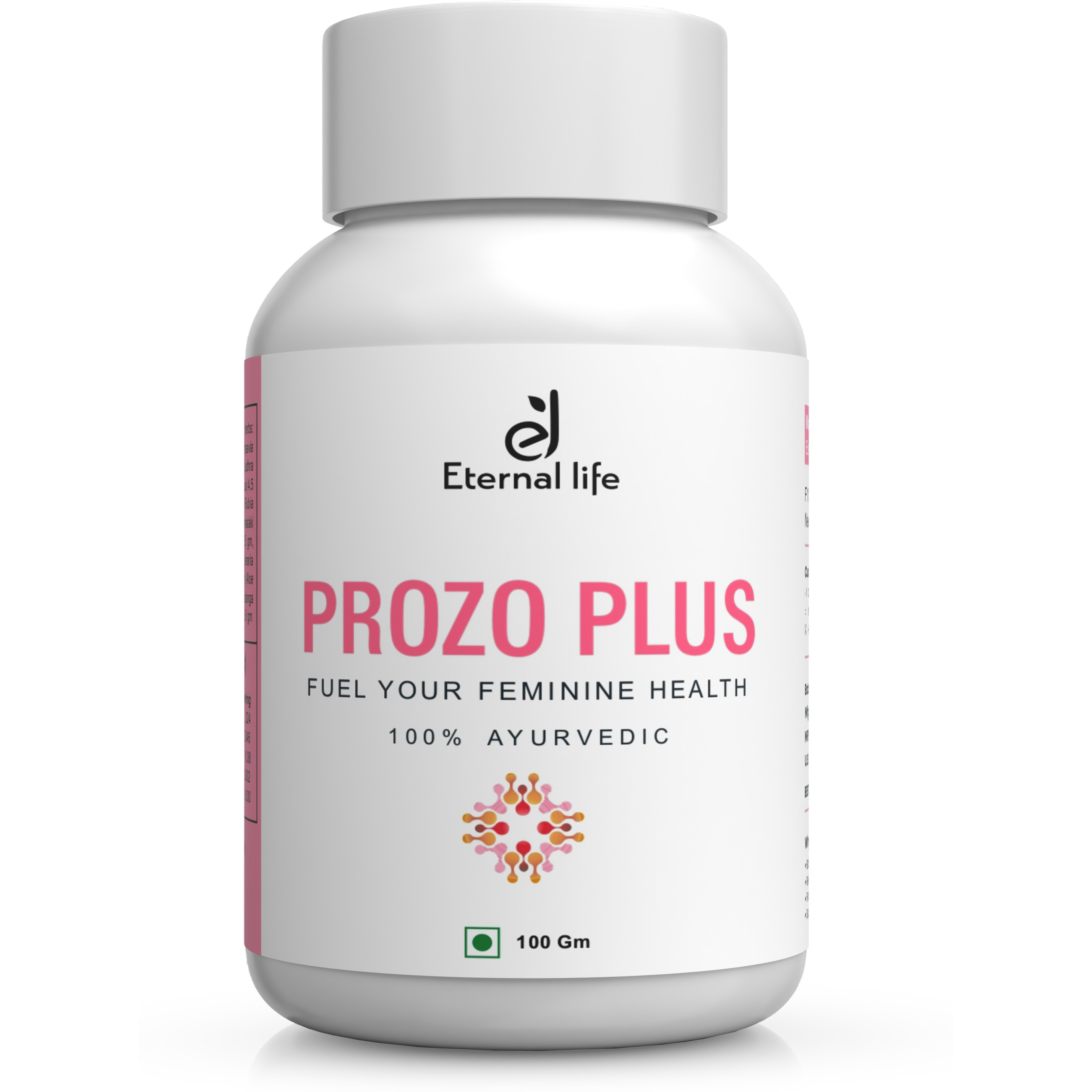 Eternal Life Prozo Plus 100 Gm | Herbal Supplement For Menstrual Cycle Regulation, Hormonal Balance, PCOD PCOS Support, Irregular Periods, Fertility And Gynecological Health For Women