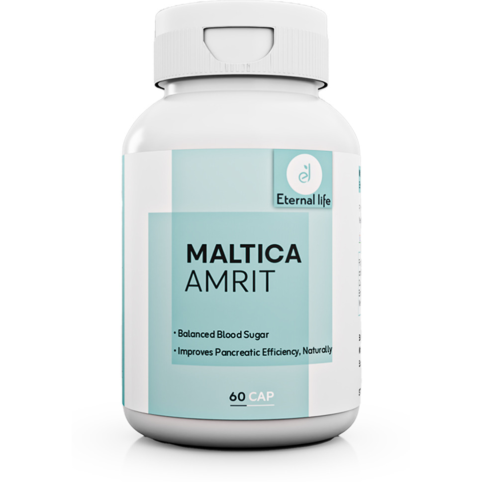 Eternal Life Maltica Amrit | Diabetic Care Herbal Supplement | Formulated with Natural Ingredients | 60 Capsules | Suitable for Men & Women | Supports a Balanced & Active Lifestyle