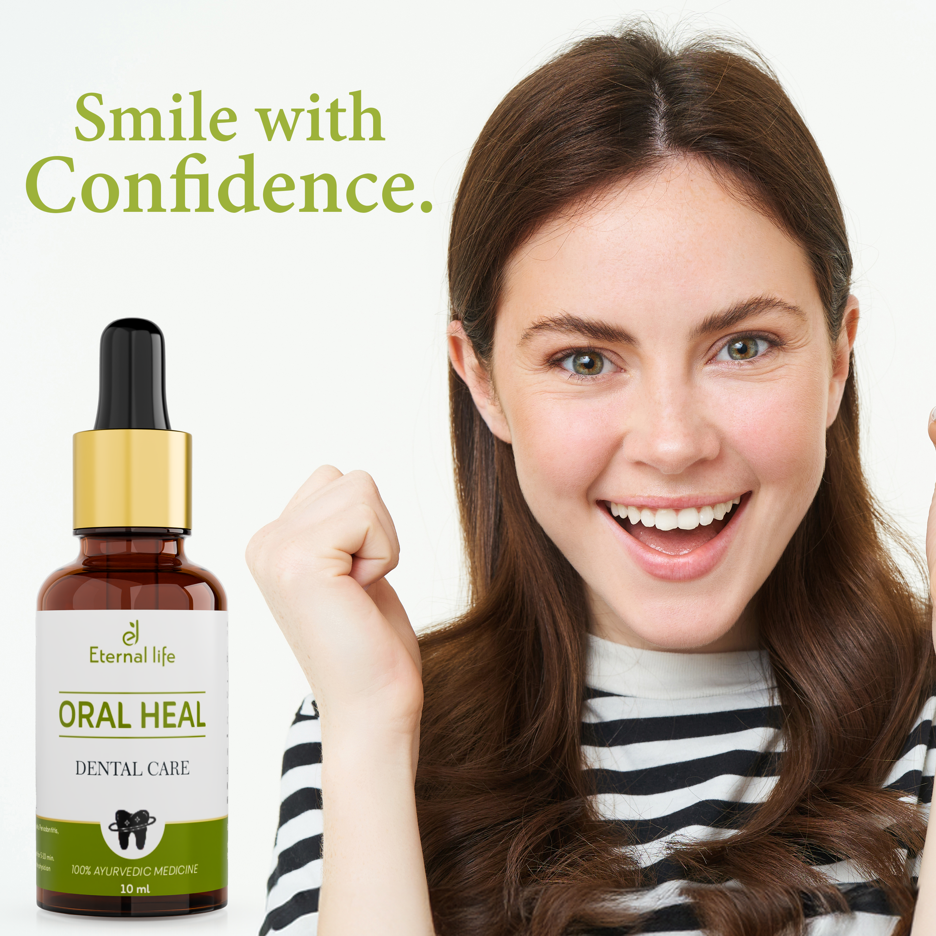 Eternal Life Oral Heal | Ayurvedic Herbal Oil for Gum Discomfort, Tooth Sensitivity, Oral Freshness, & Dental Wellness | Natural Dental Care for Gingival Support & Clean Mouth Feel (Pack of 1, 10 ml)